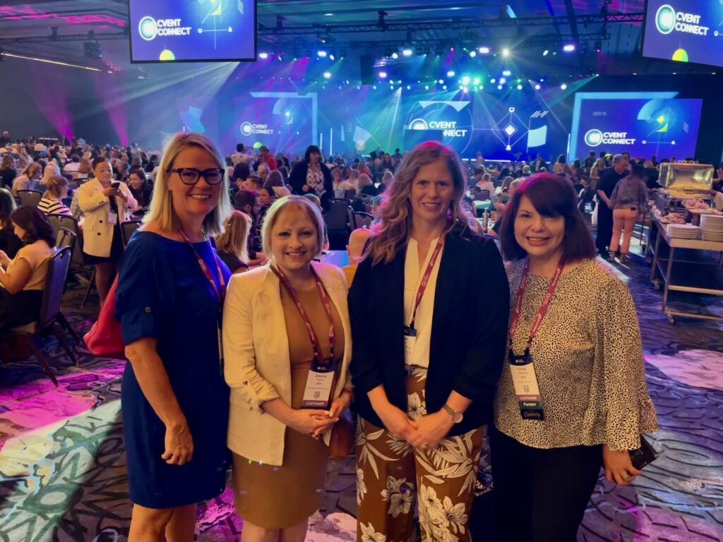 L-R: Angie Duncan Callaway, Jessica Faust, Bridget Wagner, and Cindy Keating at Cvent CONNECT 2023