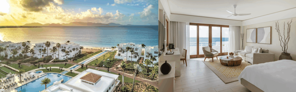 Interior and exterior view of Aurora Anguilla