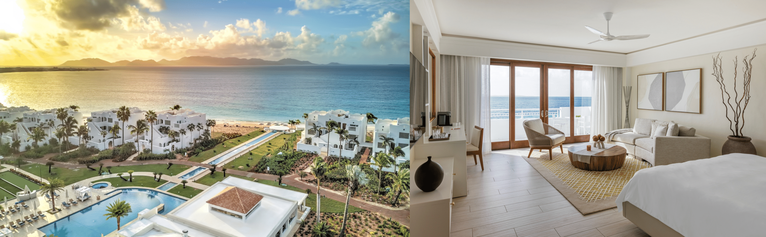 Interior and exterior view of Aurora Anguilla