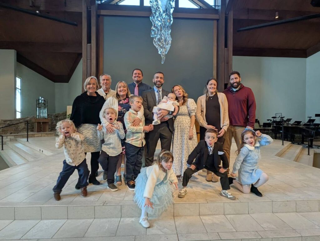 Donna Collins, top left, with her family