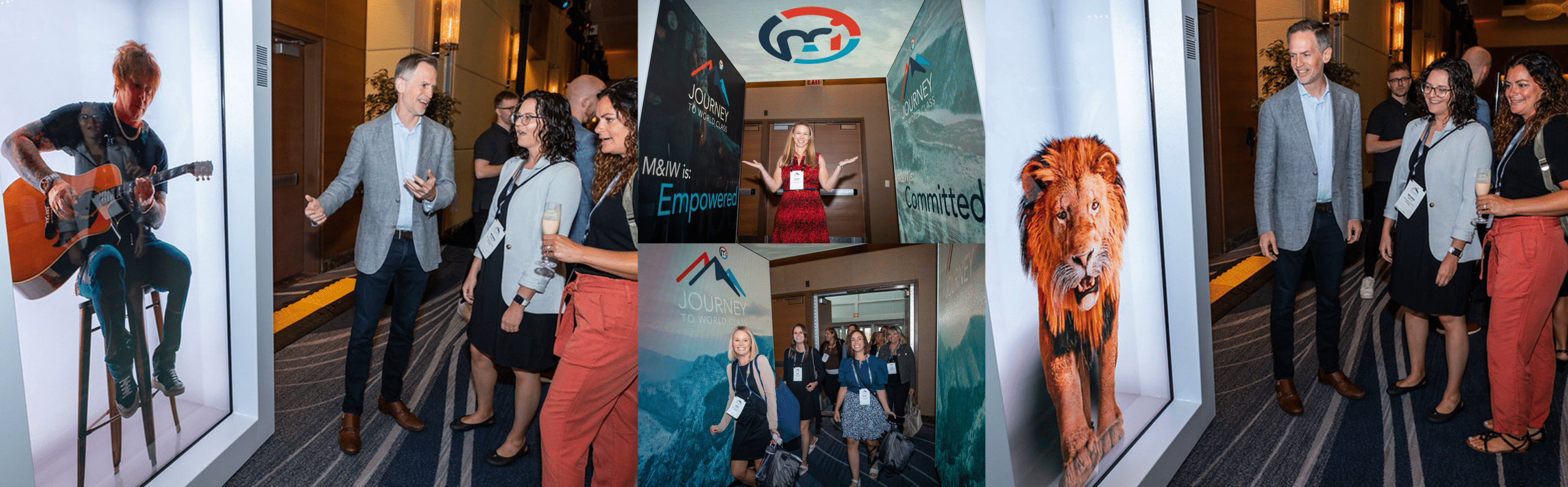 Examples of Stamm Media's technology at the 2022 M&IW Summit